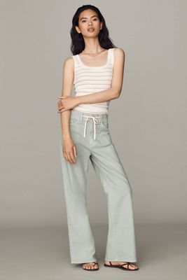 PAIGE Ari Tie-Waist High-Rise Wide-Leg Jeans