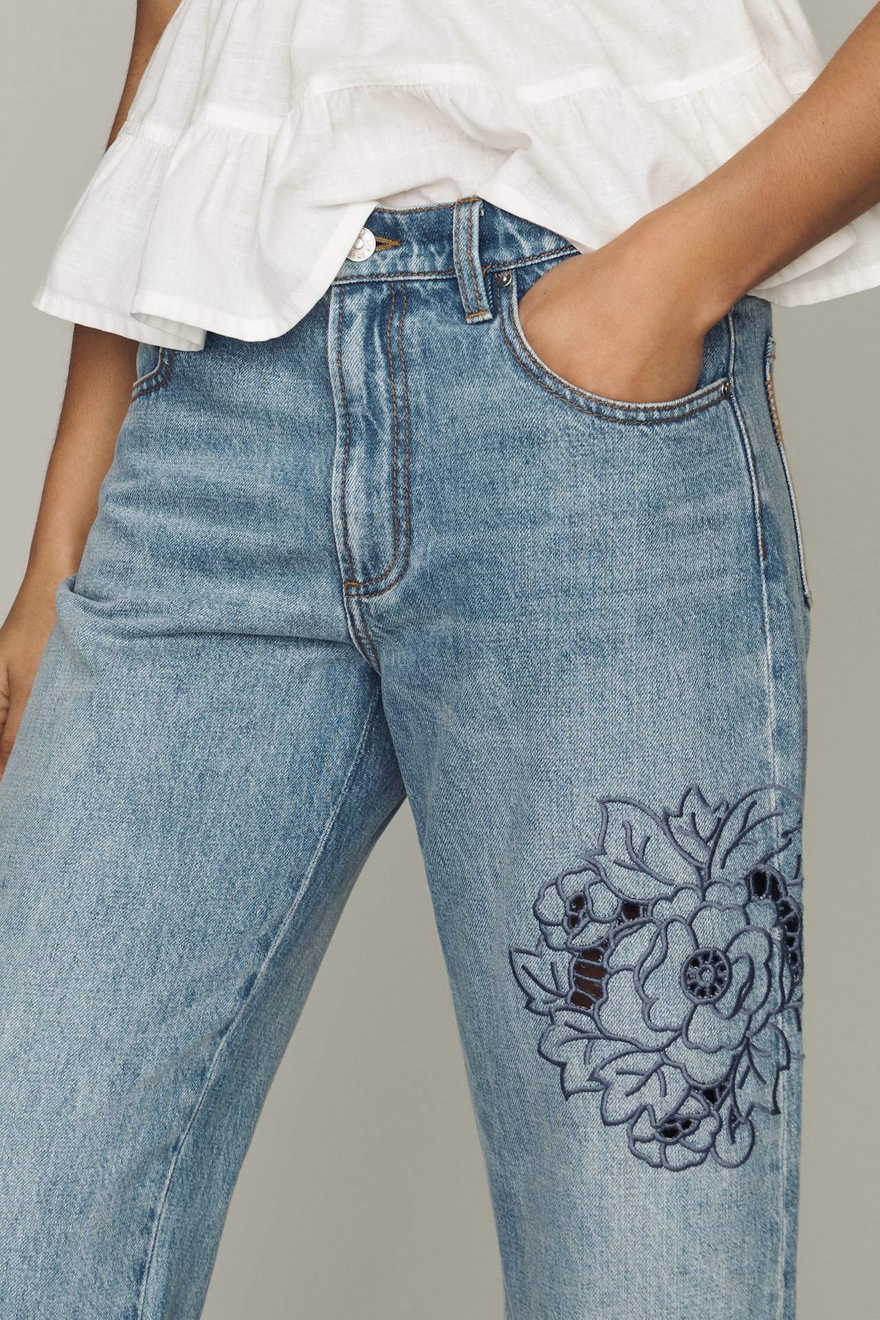 PAIGE Rylann Mid Rise Relaxed Straight Jeans
