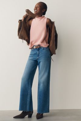 PAIGE Anessa 31" High-Rise Wide-Leg Jeans