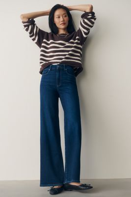 PAIGE Anessa 31" High-Rise Wide-Leg Jeans