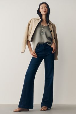 PAIGE Leenah 32" Mid-Rise Flared Jeans