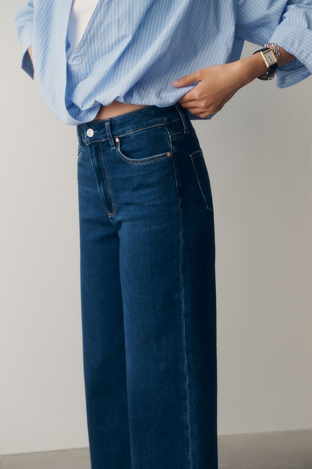 PAIGE Anessa 27" High-Rise Crop Wide-Leg Jeans #1