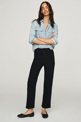 PAIGE Anessa High-Rise Straight Jeans 