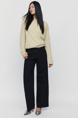 PAIGE Anessa 31" High Rise Wide Leg Jeans 