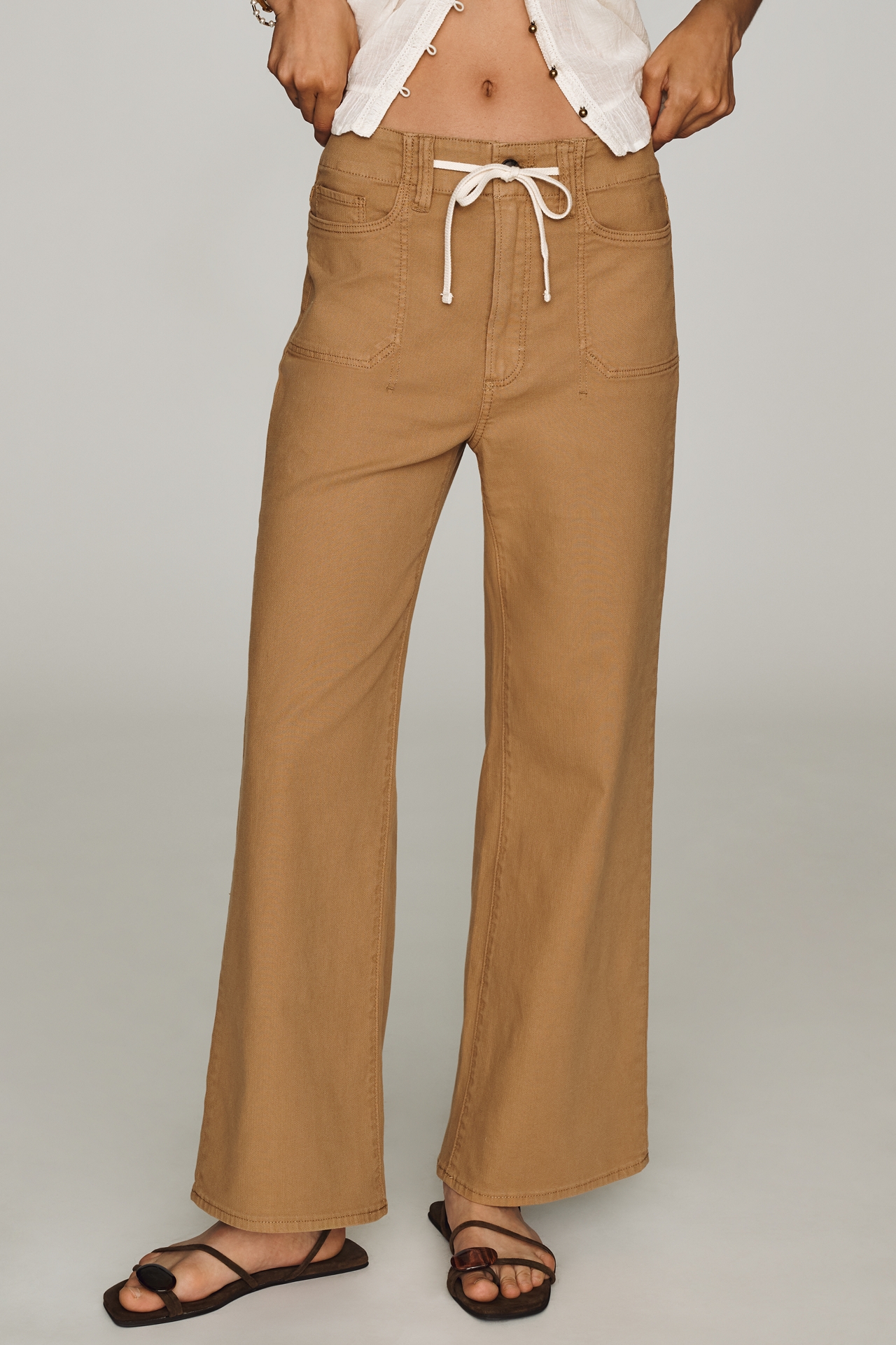 Pilcro Paige High-Rise Wide-Leg Jeans