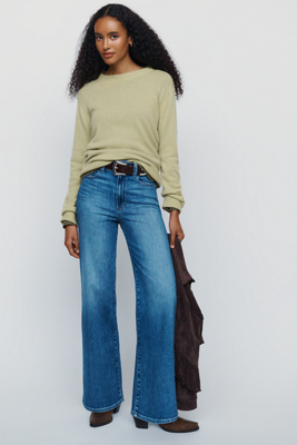 PAIGE Anessa 31" High Rise Wide Leg Jeans by Anthropologie