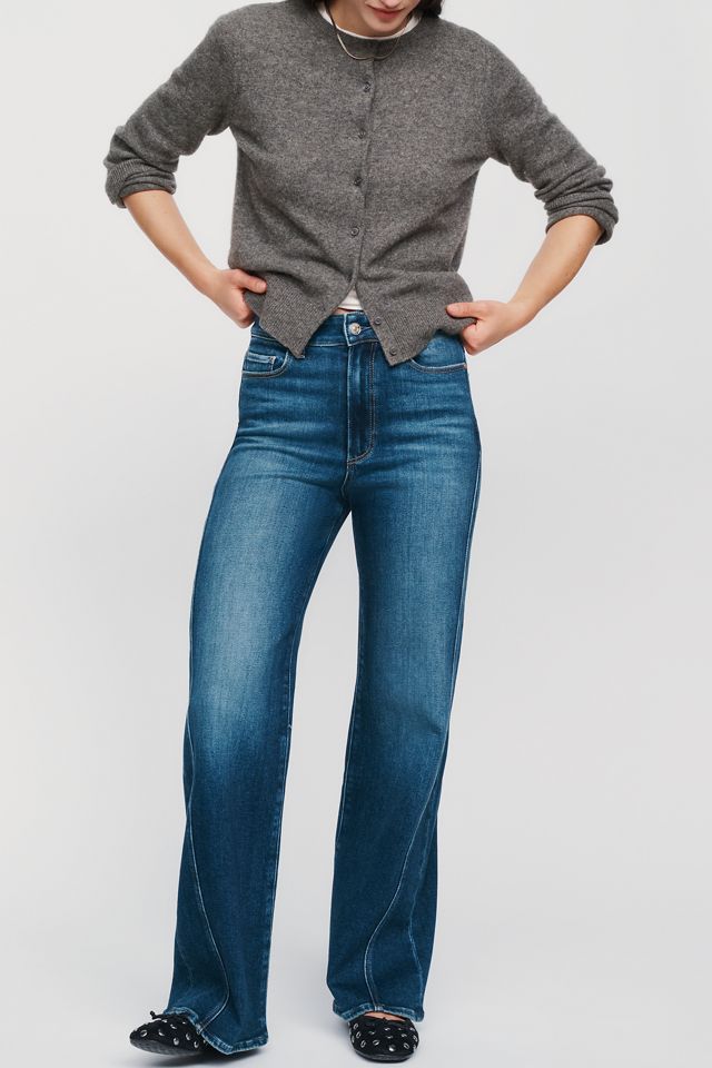 PAIGE Anessa 31" High Rise Wide Leg Jeans #1