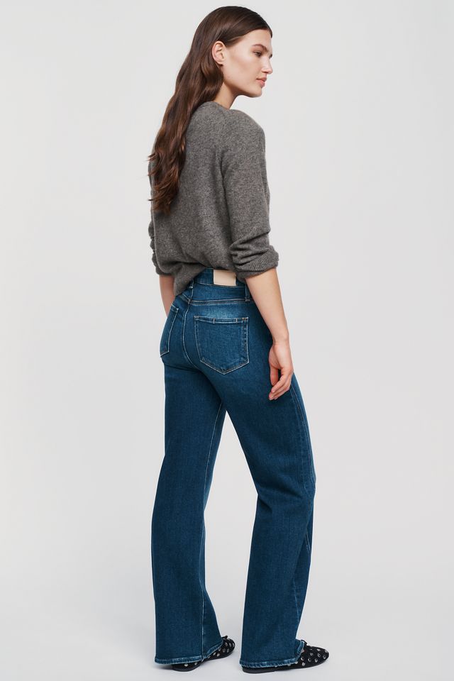 PAIGE Anessa 31" High Rise Wide Leg Jeans #4