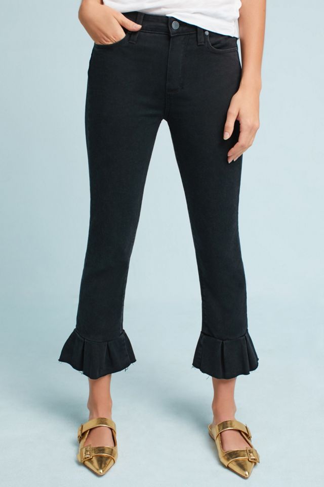 Paige Rafaela Mid-Rise Skinny Cropped Ruffle Petite Jeans #1