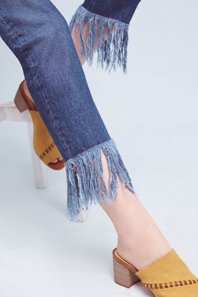 3x1 NYC WM3 High-Rise Straight Cropped Fringe Jeans #1