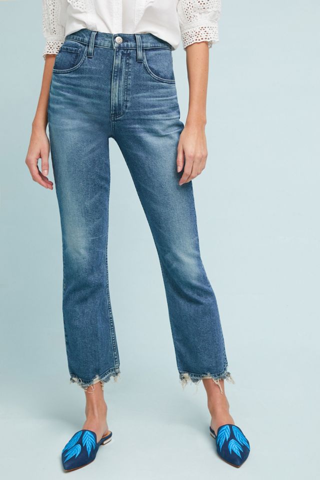 AP STUDIO別注Flare Fit Denim 3x1 W5 Empire High-Rise Cropped Flare Jeans | Anthropologie