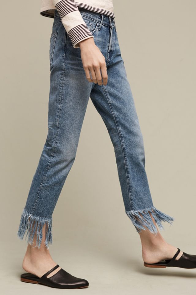 3x1 NYC WM3 High-Rise Straight Cropped Fringe Jeans #2