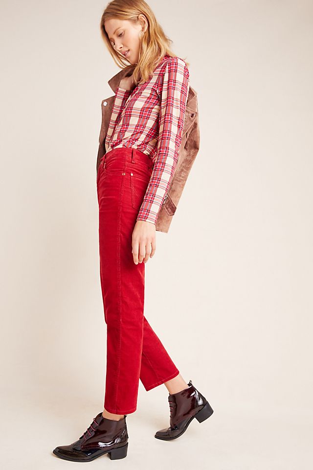 Wrangler Heritage Ultra High-Rise Straight Cropped Corduroy Pants |  Anthropologie