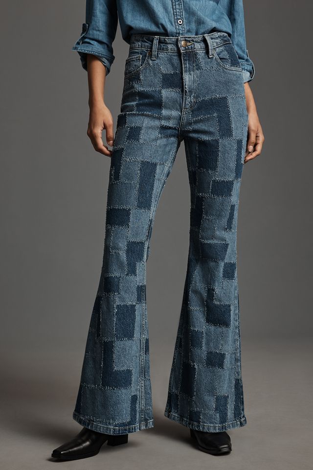 Lee Patchwork High-Rise Flare Jeans #1
