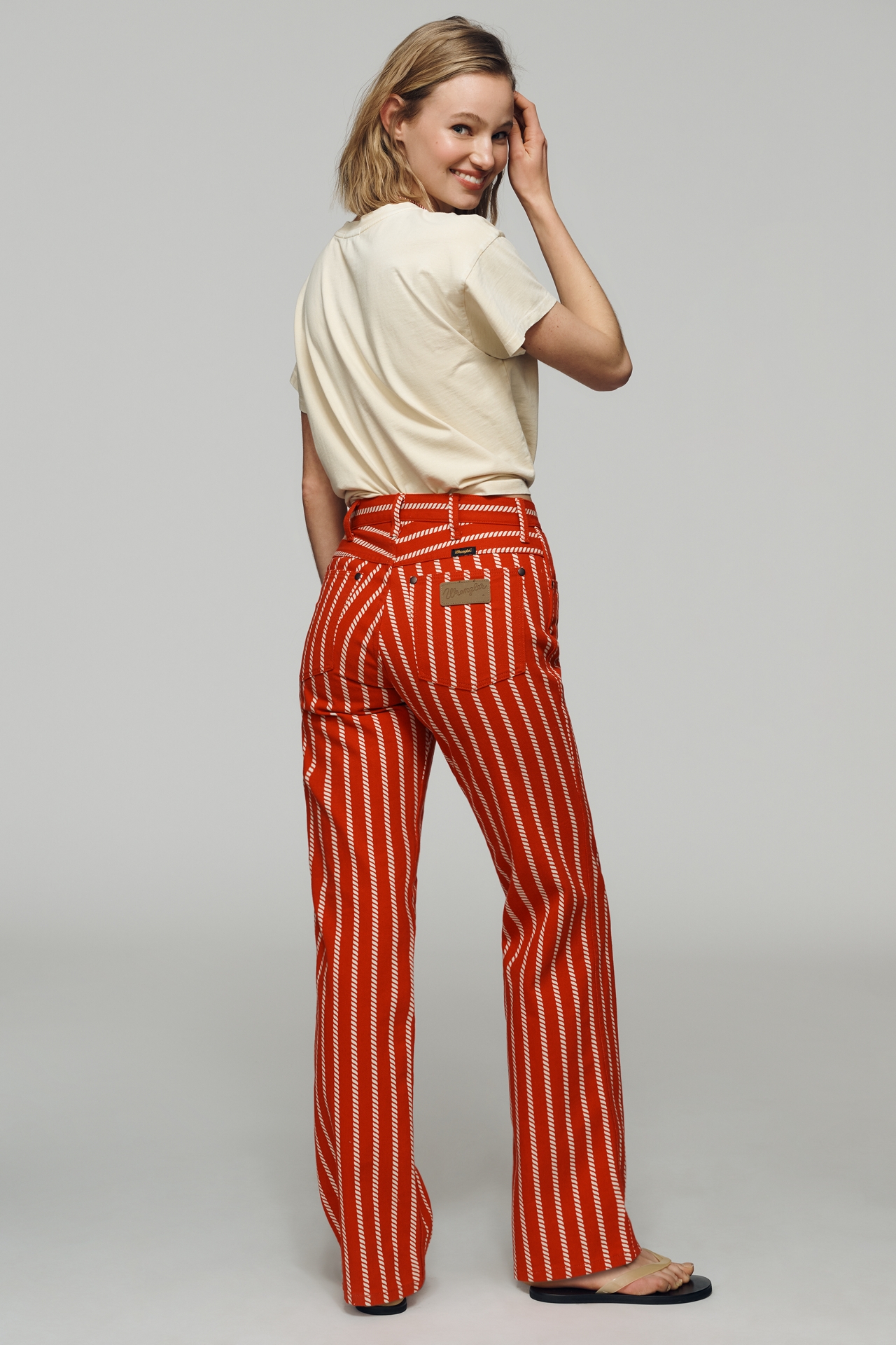 Wrangler Cotton Wrancher High-Rise Straight Leg Jeans