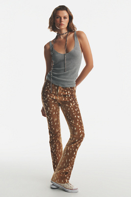 Wrangler Dallas Faun Print High Rise Bootcut Jeans by Anthropologie