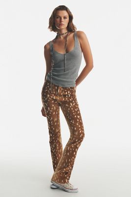 Wrangler Dallas Faun Print High Rise Bootcut Jeans