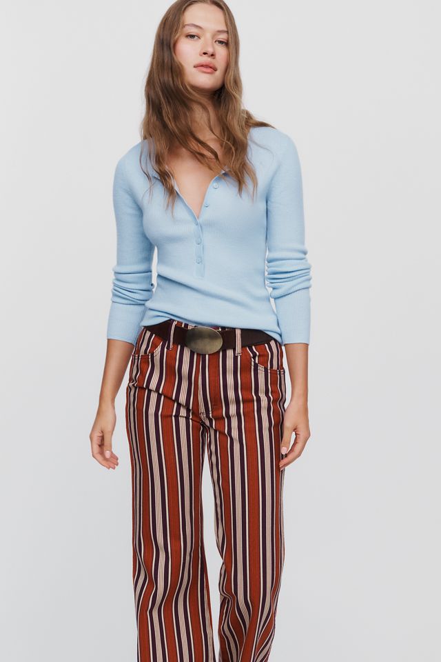 Wrangler 70s High Rise Flare Striped Jeans  #3
