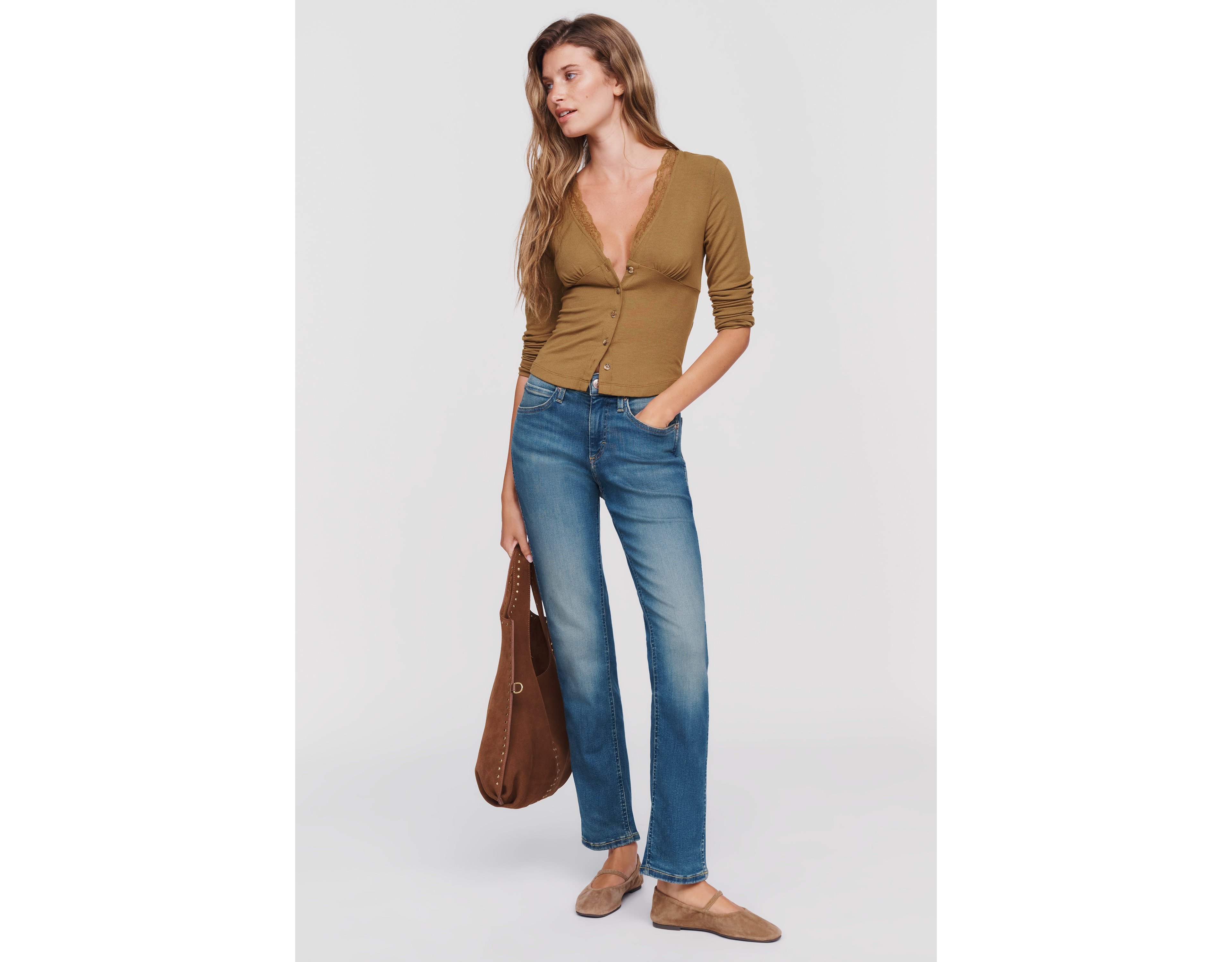 Lee Ever Fit Rider Mid-Rise Slim Straight Jeans