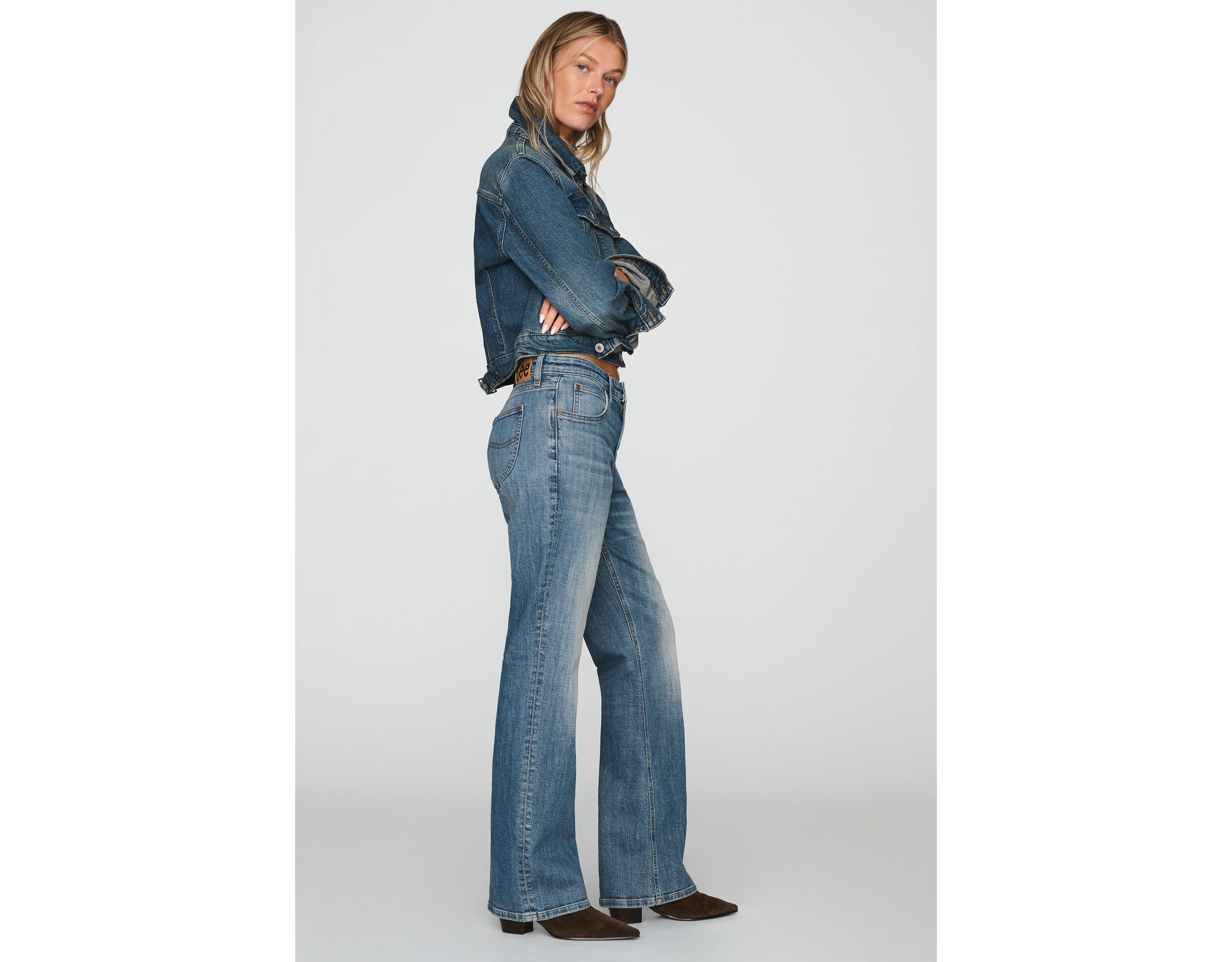 Lee Bow Mid-Rise Flare Jeans