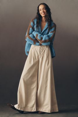 Pilcro Tie-Waist High-Rise Wide-Leg Trouser Jeans