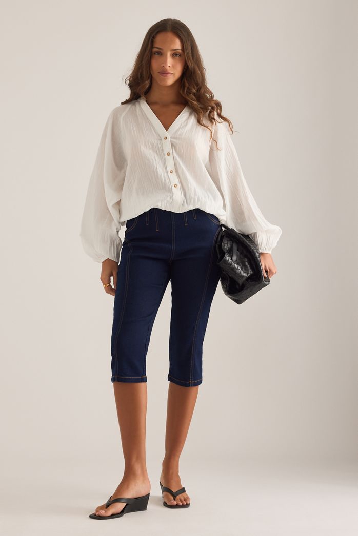 The Bella Capri High-Rise Straight Jeans by Pilcro