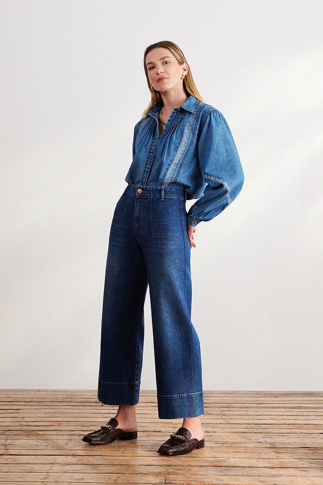 Seen Worn Kept The Crop Wide Jeans | Anthropologie UK