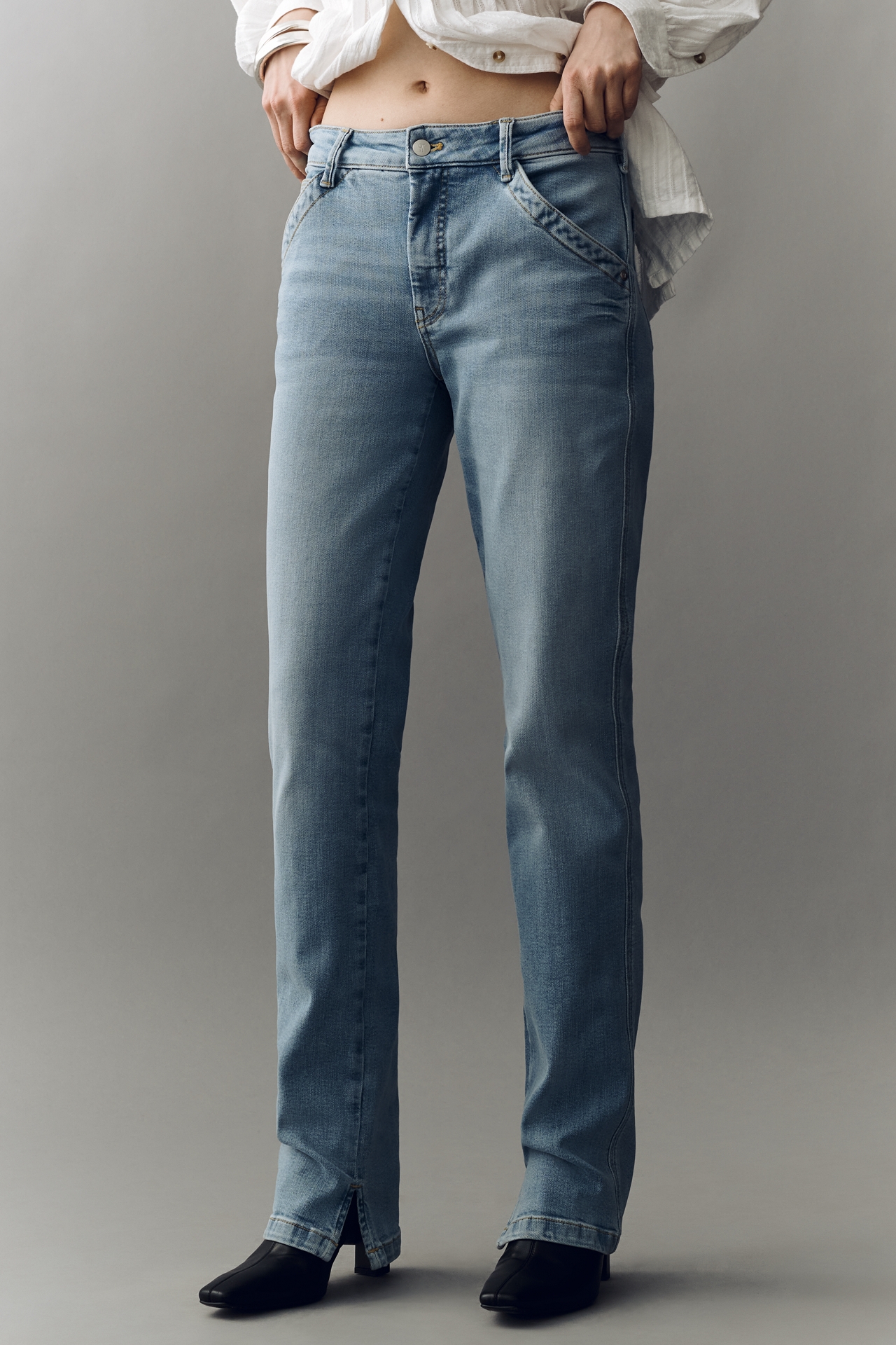 Pilcro Dylan Mid-Rise Ankle Straight Leg Jeans