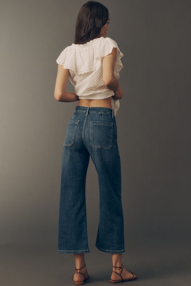 Maeve Welt Pocket High-Rise Crop Wide-Leg Jeans #1