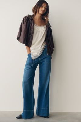 Pilcro Rylan Relaxed High-Rise Flare Jeans