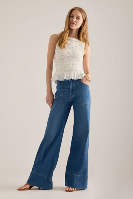 The Rylan Relaxed High-Rise Flare Jeans by Pilcro