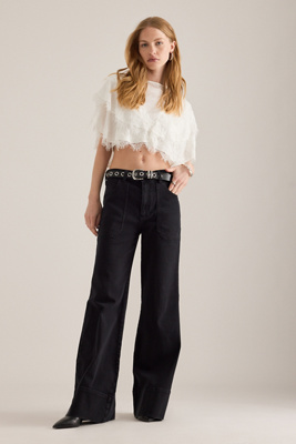 The Rylan Relaxed High-Rise Flare Jeans by Pilcro