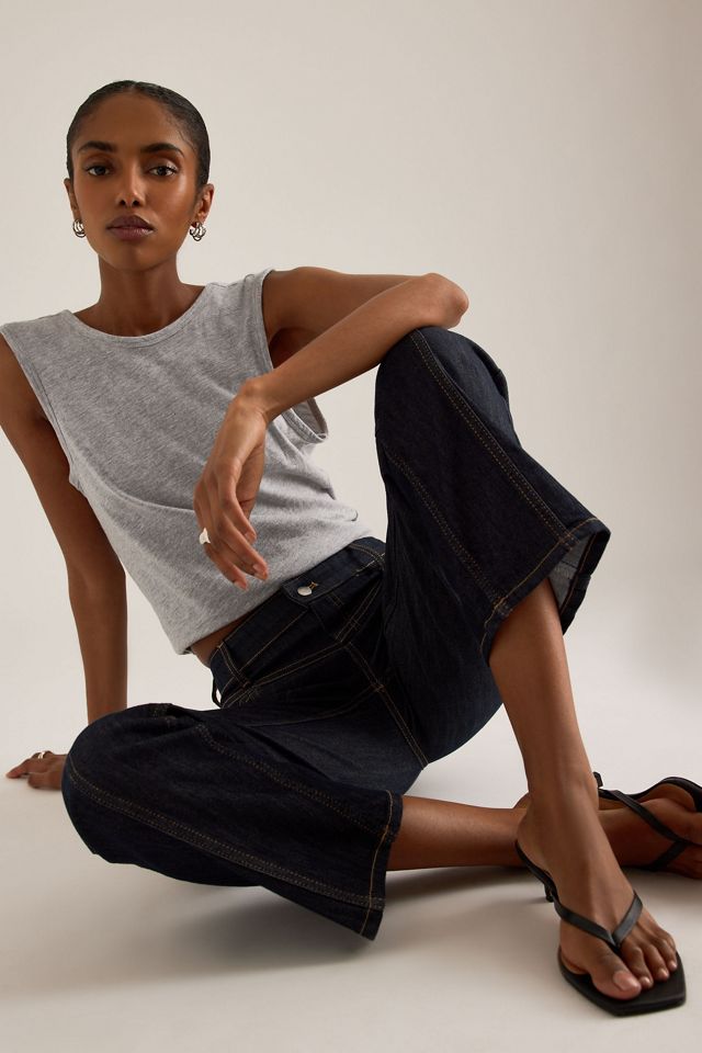 Jeans a Gamba Dritta con Cuciture Pilcro #3