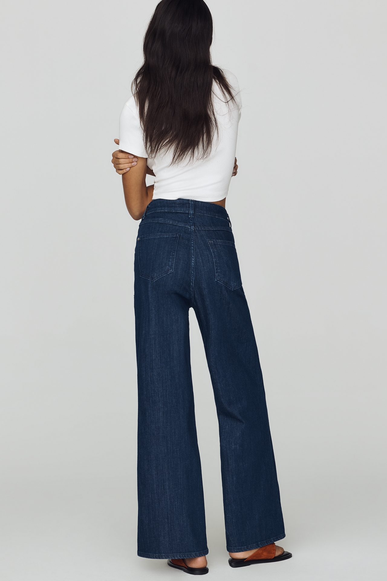 Pilcro Sadie High Rise Wide Leg Jeans