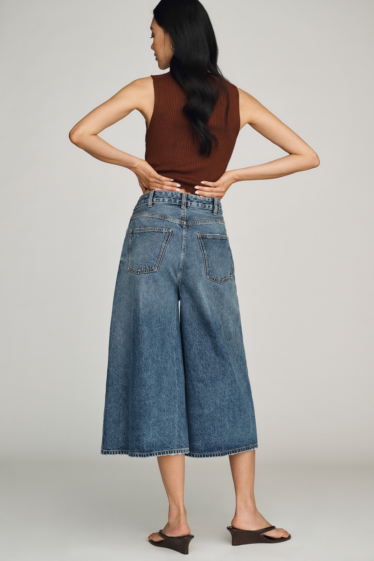 Pilcro High-Rise Baggy Culotte Jeans