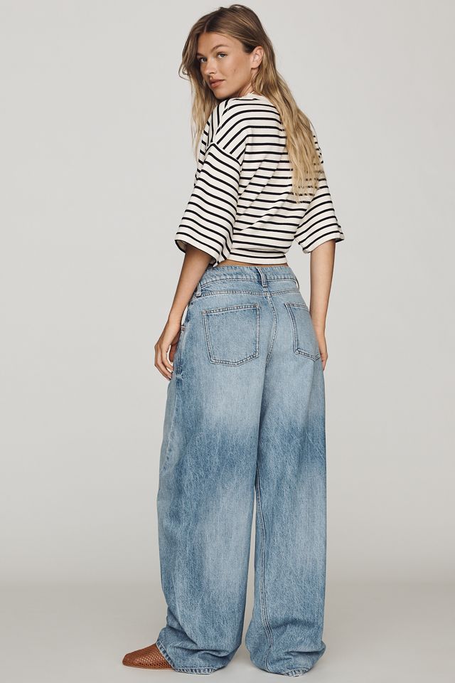 Pilcro High-Rise Twisted Barrel-Leg Jeans #3