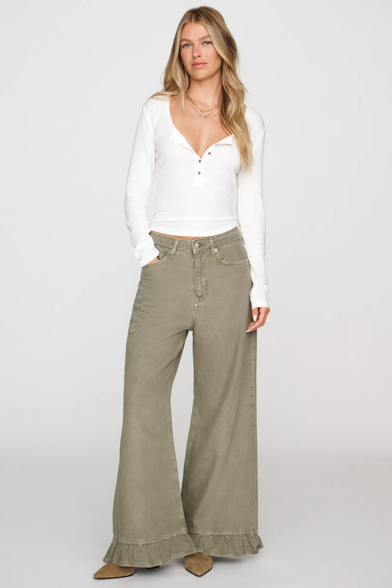 Pilcro High Rise Wide Leg Jeans