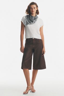 Pilcro Hazel High Rise Wide Leg Culotte Jeans 