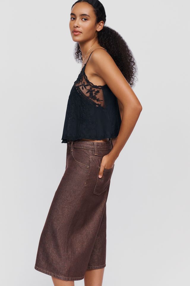 Pilcro Hazel High Rise Wide Leg Cropped Jeans #7