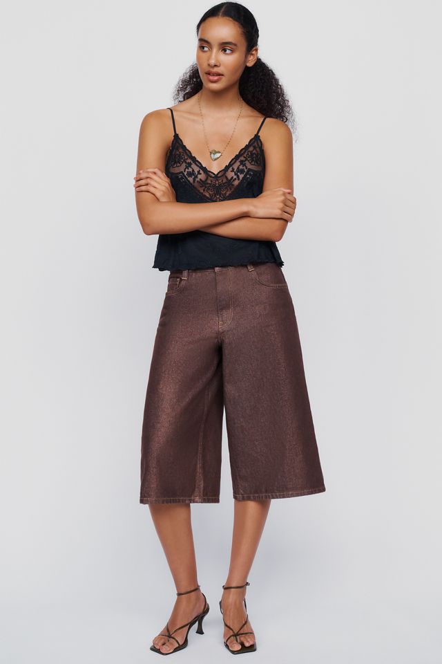 Pilcro Hazel High Rise Wide Leg Cropped Jeans #3