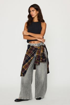 The Adi Mid-Rise Relaxed Wide-Leg Jeans by Pilcro