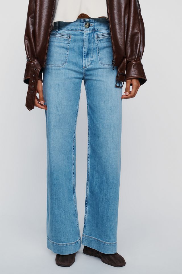 Maeve High Rise Wide Leg Welt Pocket Jeans #2