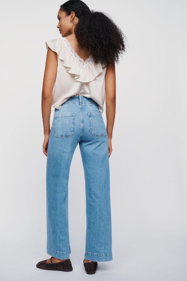 Maeve High Rise Wide Leg Welt Pocket Jeans #4