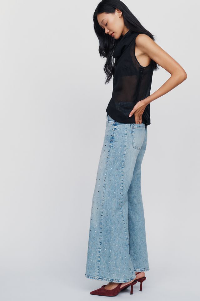 Pilcro Adi High Rise Wide Leg Studded Jeans #2