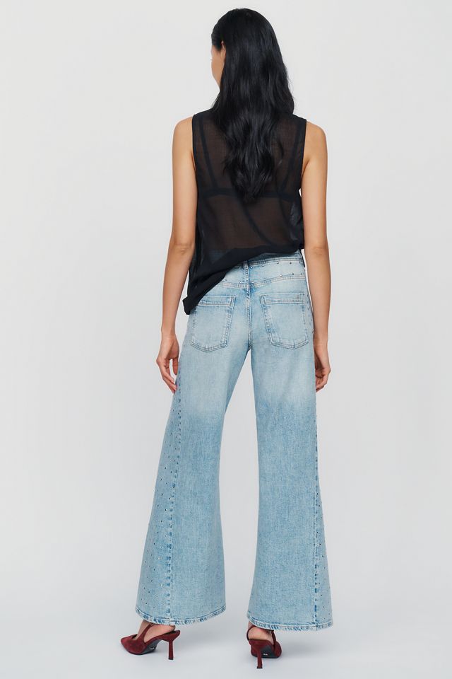 Pilcro Adi High Rise Wide Leg Studded Jeans #4