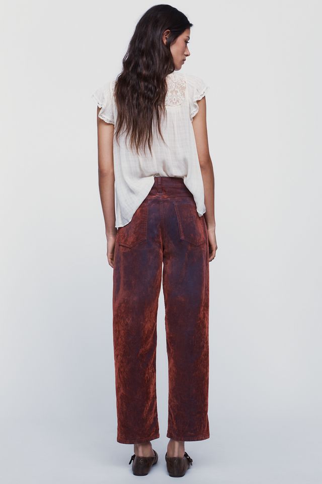 Pilcro Jules High Rise Relaxed Tapered Velvet Jeans #3