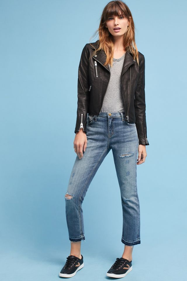 Current elliott shops cropped straight jeans