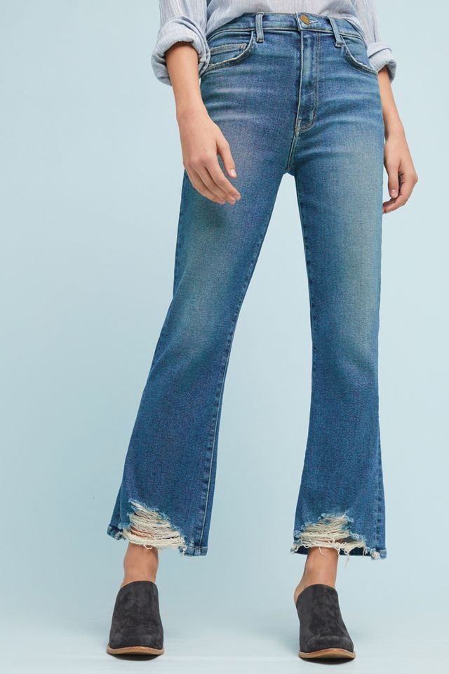 Current/Elliott The Kick High-Rise Cropped Flare Jeans #1