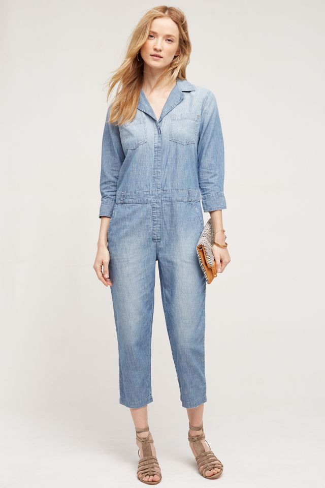 Current elliott store denim jumpsuit