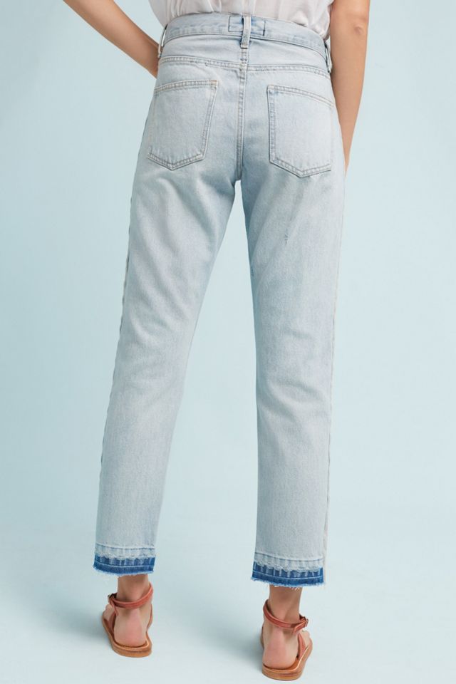 Current/Elliott The Slouchy Skinny Mid-Rise Straight Cropped Jeans